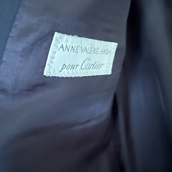 Vintage Anne Valerie Hash pour Cartier mens blazer 54 EU 44 US black - Picture 8 of 10